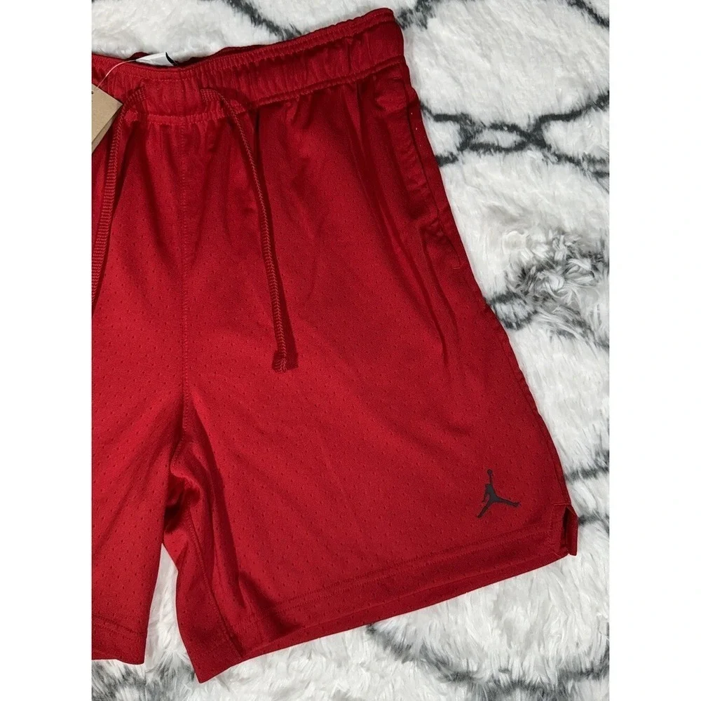 NIKE Air Jordan Dri-FIT Sport Mesh‎ Shorts Red Men's Size L *NEW* FN5816-687